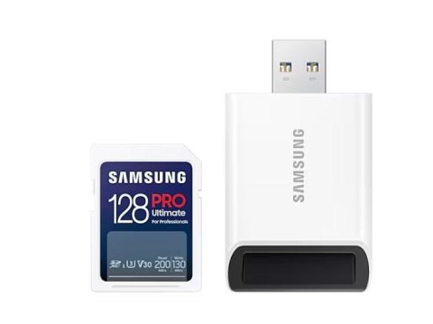 Karta pamięci SD Samsung PRO Ultimate 128GB 200MBs z czytnikiem USB