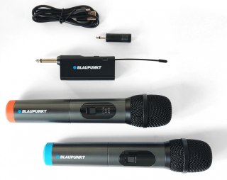 Mikrofon bezprzewodowy UHF Blaupunkt WM60UDB podwójny z adapterem