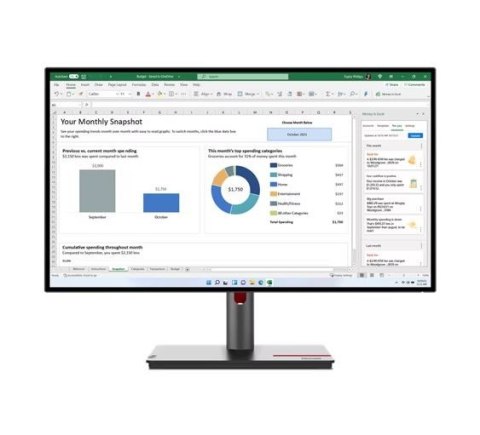 Monitor Lenovo ThinkVision P27q-30 27 cali WLED matowy 2K IPS