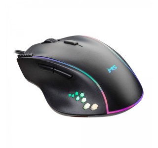 Mysz gamingowa MS Nemesis C370 7200 DPI przewodowa czarna RGB LED