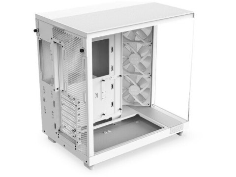 Obudowa NZXT H6 Flow RGB MIDI Tower Biała z oknem i wentylatorami