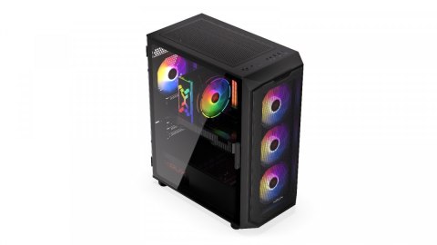Obudowa Krux Orona RGB Midi Tower z wentylatorami i szklanym panelem