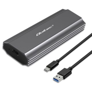 Kieszeń Qoltec NV2271 M.2 SSD USB-C aluminiowa obudowa 2TB