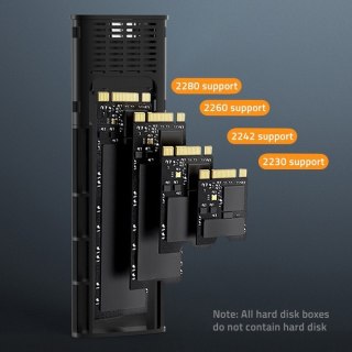 Kieszeń Qoltec NV2271 M.2 SSD USB-C aluminiowa obudowa 2TB