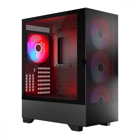 Obudowa komputerowa MODECOM Siroco ARGB Flow Midi USB 3.0 Type-C czarna