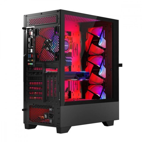 Obudowa komputerowa MODECOM Siroco ARGB Flow Midi USB 3.0 Type-C czarna