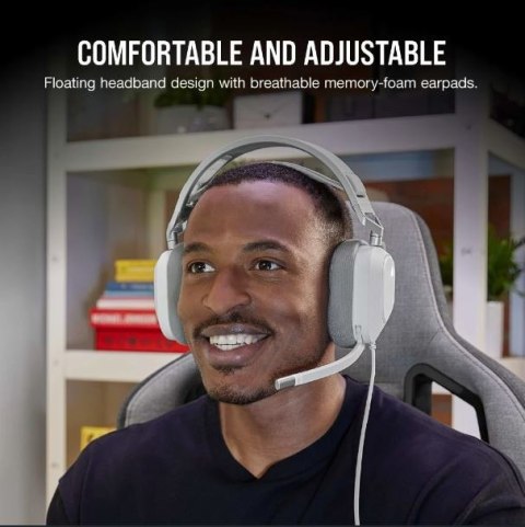Słuchawki Corsair HS80 RGB USB Wired Gaming biały nauszne z Dolby 7.1