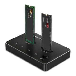 Stacja dokująca Qoltec M.2 NVMe SATA USB-C DUAL 4TB