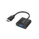 Adapter HDMI VGA jack 3 5 mm Full HD kompaktowy przenośny