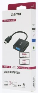 Adapter HDMI VGA jack 3 5 mm Full HD kompaktowy przenośny