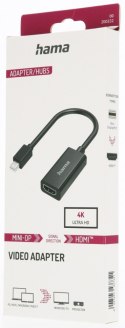 Adapter Mini DisplayPort HDMI 4K czarny kompaktowy Ultra HD