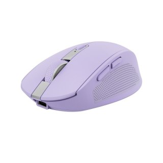 Mysz Ozaa Compact Fioletowa bezprzewodowa cicha biurowa ergonomiczna
