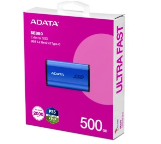 Dysk zewnętrzny SSD Adata SE880 500 GB USB 3.2 szybki niebieski