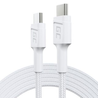Kabel Green Cell PowerStream USB-C do USB-C 2m PD 60W QC 3.0 biały