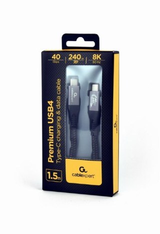 Kabel Gembird USB-C Type 4 240W 1.5m szybki ładowanie 40 Gbps