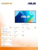 Monitor ASUS VZ24EHF-W 24 FHD IPS bezramkowy 100Hz 1ms dla graczy