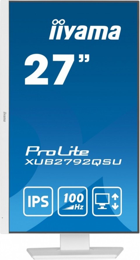 Monitor IIYAMA ProLite XUB2792QSU-W6 27 QHD IPS 100Hz z hubem USB3.2