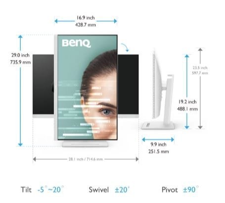 Monitor Benq GW3290QT 31.5 2K IPS ergonomiczny z USB-C