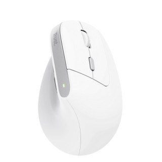 Mysz BAYO II Trust ergonomiczna bezprzewodowa biała do biura