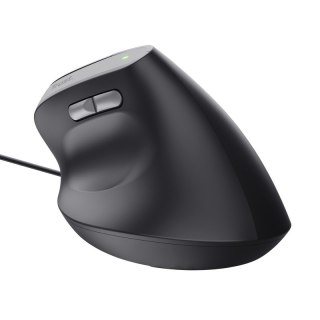 Mysz ergonomiczna Trust Bayo II przewodowa czarna do biura