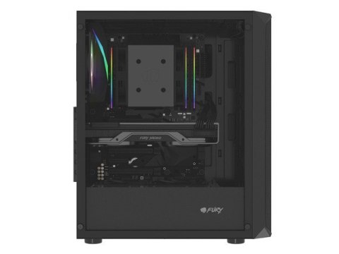 Obudowa Fury Shobo SH4 RGB Midi Tower z hartowanym szkłem czarna