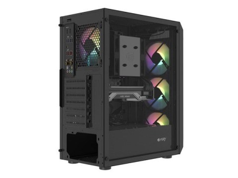 Obudowa Natec Fury Shobo SH4F RGB Midi Tower z oknem czarna