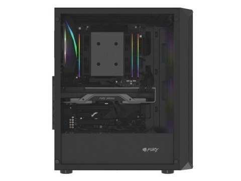 Obudowa Natec Fury Shobo SH4F RGB Midi Tower z oknem czarna