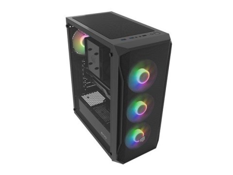 Obudowa Natec Fury Shobo SH4F RGB Midi Tower z oknem czarna