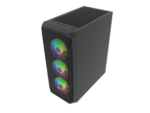 Obudowa Natec Fury Shobo SH4F RGB Midi Tower z oknem czarna