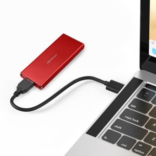 Obudowa M.2 SSD Qoltec kieszeń SATA USB 3.0 5Gb/s 2TB czerwony
