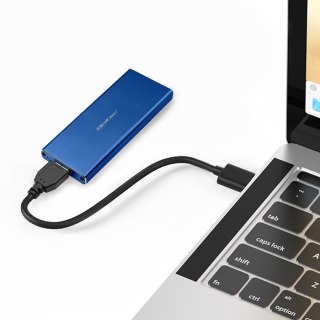 Obudowa Qoltec M.2 SSD SATA NGFF USB 3.0 2TB niebieska wygodna mobilna
