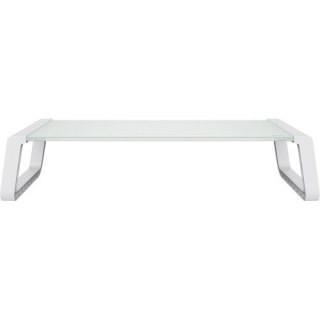 Podstawka pod monitor Monta GLASS biała ergonomiczna z hartowanego szkła