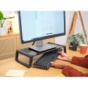 Podstawka pod monitor Monta GLASS czarna ergonomiczna z hartowanego szkła