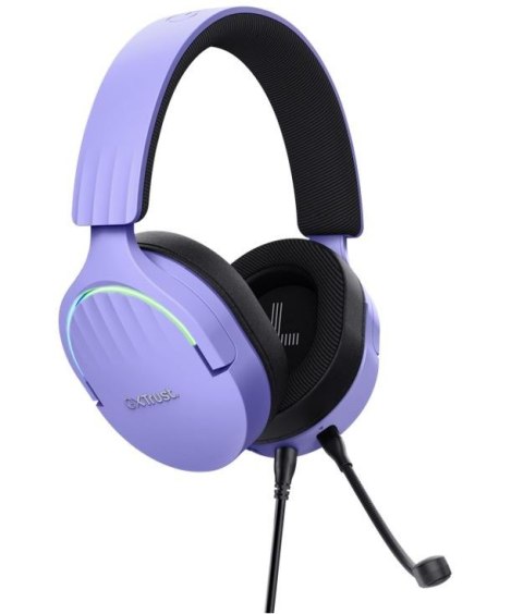 Słuchawki Trust GXT490P FAYZO 7.1 USB fioletowe gamingowe nauszne