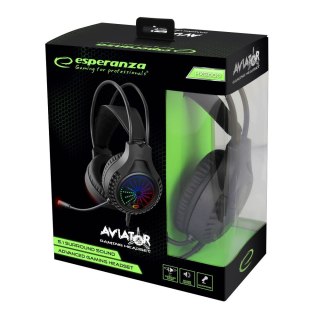 Słuchawki Gaming 5.1 Esperanza Aviator z mikrofonem nauszne czarne