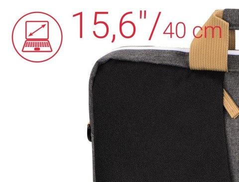 Torba do laptopa Hama Florenz 15,6 cala czarna szara z organizatorem