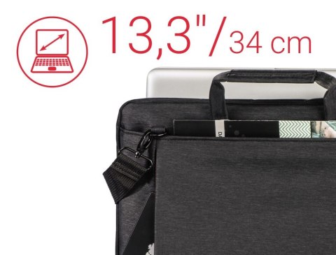 Torba do laptopa Hama Manchester 13,3 cala czarna z gniazdem USB