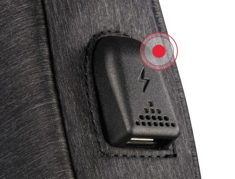 Torba do laptopa Hama Manchester 13,3 cala czarna z gniazdem USB