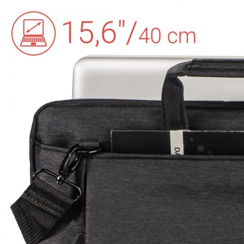 Torba do laptopa Hama Manchester 15 6 cala czarna nowoczesna elegancka