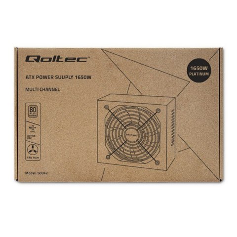 Zasilacz Qoltec ATX 1650W 80 Plus Platinum wydajny z chłodzeniem aktywnym