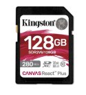 Karta pamięci Kingston Canvas React Plus 128GB SD UHS-II 4K szybka V60