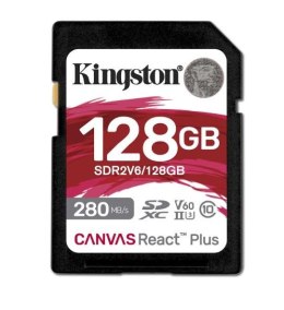 Karta pamięci Kingston Canvas React Plus 128GB SD UHS-II 4K szybka V60