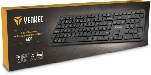 Klawiatura bezprzewodowa YENKEE EGO Dual 2.4G BT ergonomiczna pełnowymiarowa
