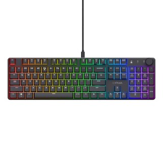 Klawiatura Trust GXT 866 Torix US przewodowa gamingowa z podświetleniem RGB
