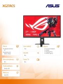 Monitor Asus XG27ACS 27 cali ROG IPS 180Hz 1ms pivot matowy