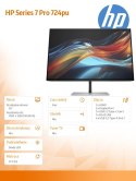 Monitor HP Pro 724pu 24 WUXGA USB-C 100 Hz ergonomiczny