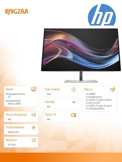 Monitor HP S7 Pro 727pk 27 4K wyświetlacz z Thunderbolt 4