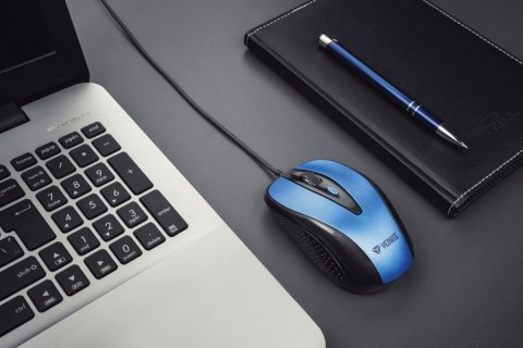 Mysz YENKEE QUITO przewodowa USB optyczna 4 przyciski niebieska