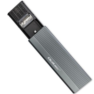 Obudowa Qoltec kieszeń na dysk SSD M.2 SATA USB-C 2TB szara elegancka