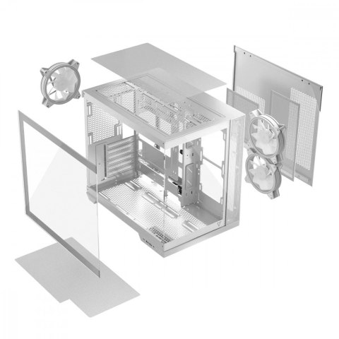 Obudowa komputerowa MODECOM Volcano Panorama APEX ARGB 3F MIDI biała